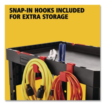 Heavy Duty Adaptable Utility Cart, Plastic, 2 Shelves, 500 l