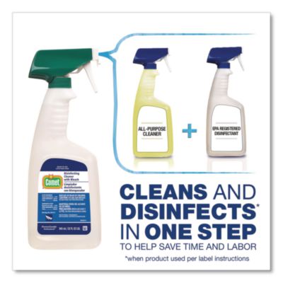 Cleaner with Bleach, 32 oz Bottles, 8 Bottles and 2 Trigger