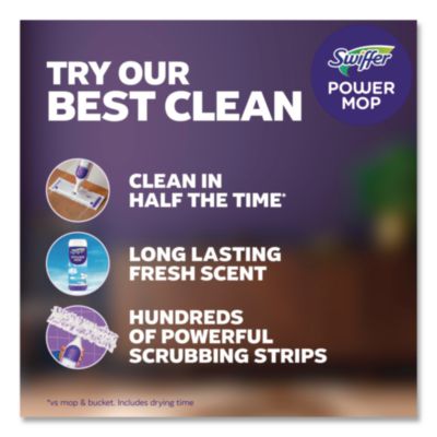 PowerMop Starter Kit, 15.4 x 5.3 White/Purple Cloth Head, 26