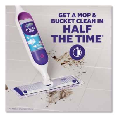 PowerMop Starter Kit, 15.4 x 5.3 White/Purple Cloth Head, 26
