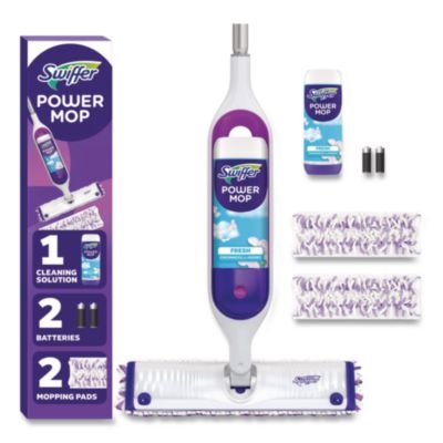 PowerMop Starter Kit, 15.4 x 5.3 White/Purple Cloth Head, 26