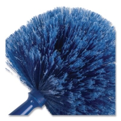 Flo-Pac Round Duster with Soft Flagged PVC Bristles, 7", Blu