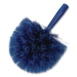 Flo-Pac Round Duster with Soft Flagged PVC Bristles, 7", Blu