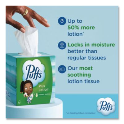 Plus Lotion Facial Tissue, 2-Ply, White, 56 Sheets/Box, 24 B
