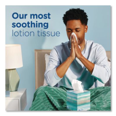 Plus Lotion Facial Tissue, 2-Ply, White, 56 Sheets/Box, 24 B