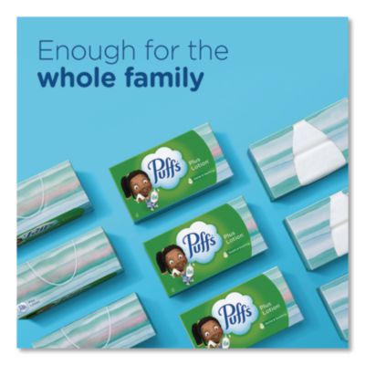 Plus Lotion Facial Tissue, 2-Ply, White, 56 Sheets/Box, 24 B