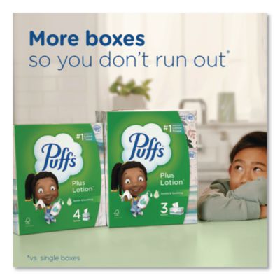 Plus Lotion Facial Tissue, 2-Ply, White, 56 Sheets/Box, 24 B