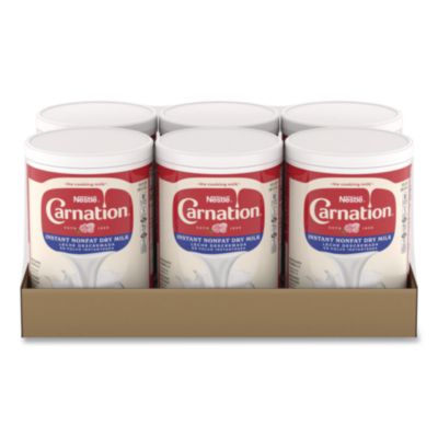 Instant Nonfat Dry Milk, Unsweetened, 8.5 lb Canister, 6/Car