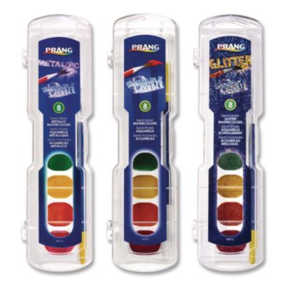 Semi-Moist Washable Watercolor Classic, Glitter And Metallic
