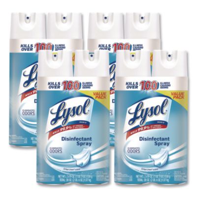 Disinfectant Spray, Crisp Linen Scent, 19 oz Aerosol Spray, 
