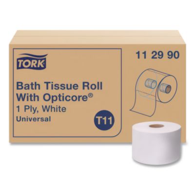 Universal Bath Tissue Roll with OptiCore, Septic Safe, 1-Ply