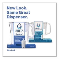 Small 6-Cup Water Filter Pitcher with 1 Standard Filter, Den