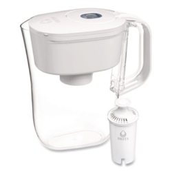 Small 6-Cup Water Filter Pitcher with 1 Standard Filter, Den