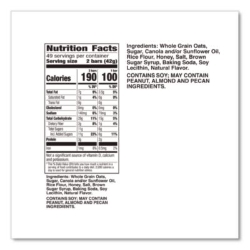 Granola Bars, Oats'n Honey Cereal, 1.5 Oz Bar, 18/box