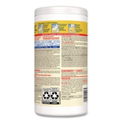 CloroxPro Disinfecting Wipes, 1-Ply, 7 x 8, Lemon Fresh, Whi