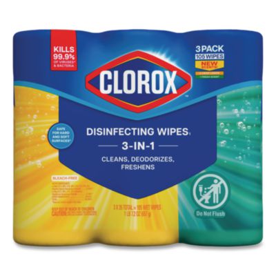 Disinfecting Wipes, Cleaning Wipes, 1-Ply, 7 x 8, Fresh Scen