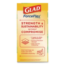ForceFlex Kitchen Drawstring Trash Bags, 13 gal, Gain Origin