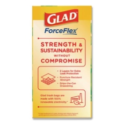 ForceFlex Kitchen Drawstring Trash Bags, 13 gal, Gain Origin