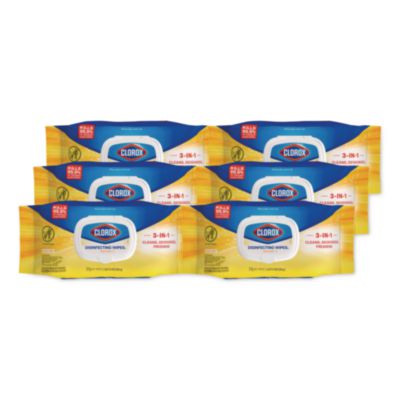 Disinfecting Cleaning Wipes Flex Pack, 1-Ply, 8 x 7, Crisp L