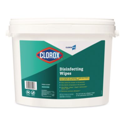CloroxPro Disinfecting Wipes, 1-Ply, 7 x 8, Fresh Scent, Whi