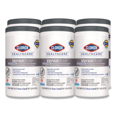 VersaSure Cleaner Disinfectant Wipes, 1-Ply, 6 x 5, Fragranc