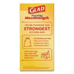 ForceFlex MaxStrength Tall Kitchen Drawstring Trash Bags, 13