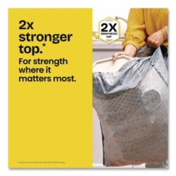 ForceFlex MaxStrength Tall Kitchen Drawstring Trash Bags, 13