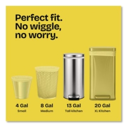 ForceFlex Kitchen Drawstring Trash Bags, 13 gal, Gain Origin