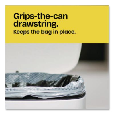 ForceFlex Kitchen Drawstring Trash Bags, 13 gal, Gain Lavend
