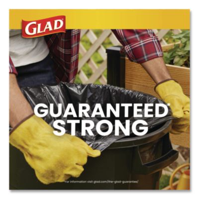 Guaranteed Strong Large Drawstring Trash Bags, Three-Ply, 30