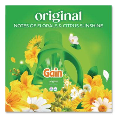 Liquid Laundry Detergent, Gain Original Scent, 81 oz Pour Bo