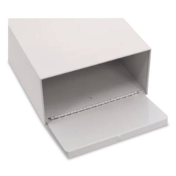 Feminine Hygiene Product Waste Receptacle, Metal, White