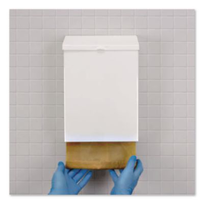 Feminine Hygiene Product Waste Receptacle, Metal, White