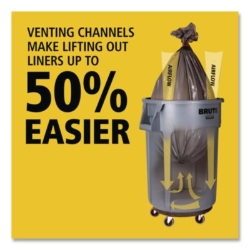 Vented Round BRUTE Container, 20 gal, Resin, Dark Green