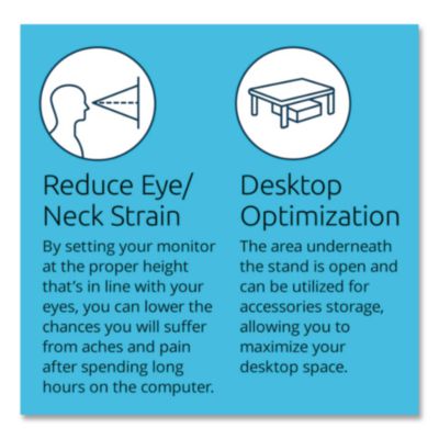 Monitor Stand With Smartfit, For 21" Monitors, 11.5" X 9" X
