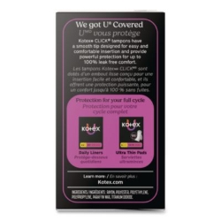 U by Kotex Click Compact Tampons, Regular Absorbency, 16/Pac