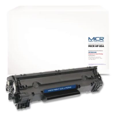 Compatible CE285A(M) (85AM) MICR Toner, 1,600 Page-Yield, Bl