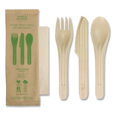 NoTree Cutlery, Light Mediumweight, Fork/Knife/Spoon/Napkin,