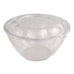 PLA Salad Bowl Lids, 5.4" dia x 0.8"h, Clear, Plastic, 450/C