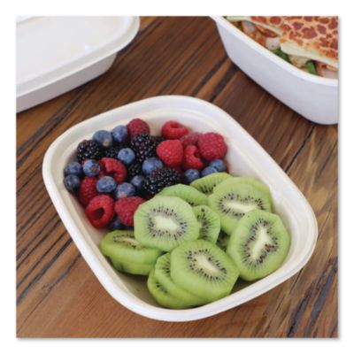 Laminated Fiber Containers, 20 oz, 6.7 x 8.7 x 1.7, Natural,