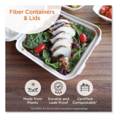 Fiber Containers, 17 oz, 6.02 x 8.02 x 1.5, Natural, Sugarca
