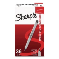 Ultra Fine Tip Permanent Marker, Ultra-Fine Bullet Tip, Blac
