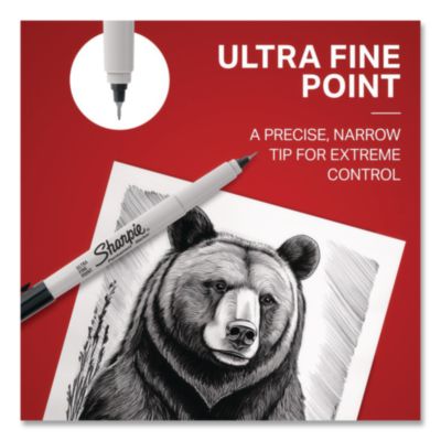 Ultra Fine Tip Permanent Marker, Ultra-Fine Bullet Tip, Blac