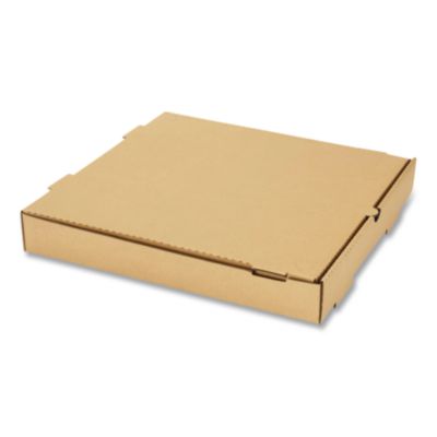 Corrugated Pizza Box, 14 x 14 x 2, Kraft, Cardboard, 50/Cart