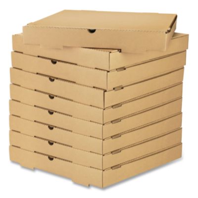 Corrugated Pizza Box, 16 x 16 x 2, Kraft, Cardboard, 50/Cart
