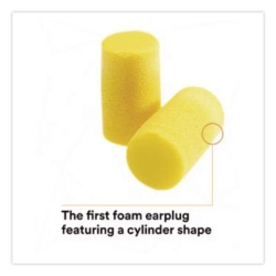 E-A-RClassic Plus Earplugs, 33 dB NRR, Large, Yellow Cylindr
