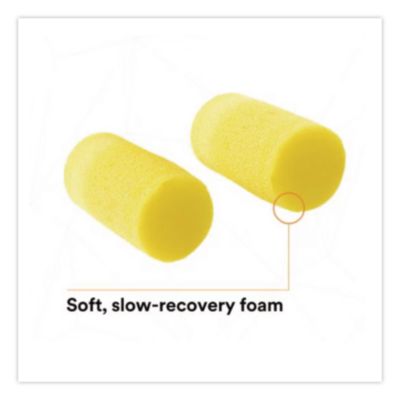 E-A-RClassic Plus Earplugs, 33 dB NRR, Large, Yellow Cylindr