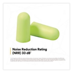 E-A-Rsoft Yellow Neons Soft Foam Earplugs, 33 dB NRR, One Si