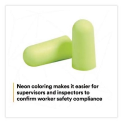 E-A-Rsoft Yellow Neons Soft Foam Earplugs, 33 dB NRR, One Si