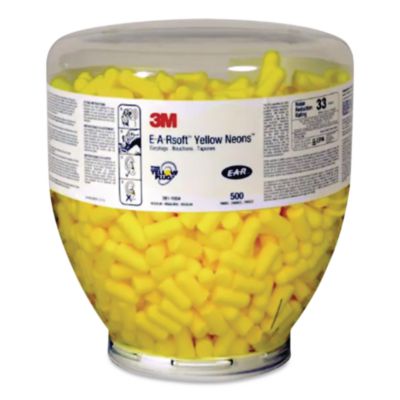 E-A-Rsoft Yellow Neon Earplug Refill for One Touch Dispenser